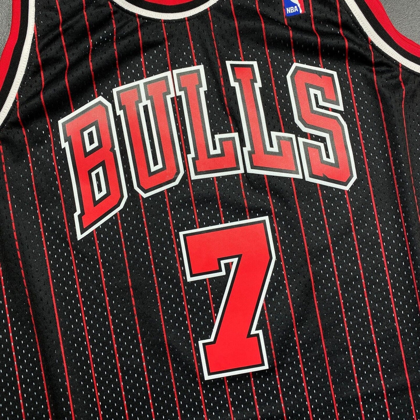 100% Authentic Toni Kukoc Mitchell Ness Chicago Bulls Signed Jersey COA JSA 2XL