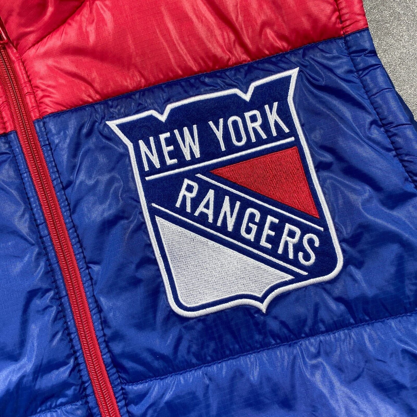 100% Authentic New York Rangers Mitchell & Ness Vest Size 2XL 52 Mens