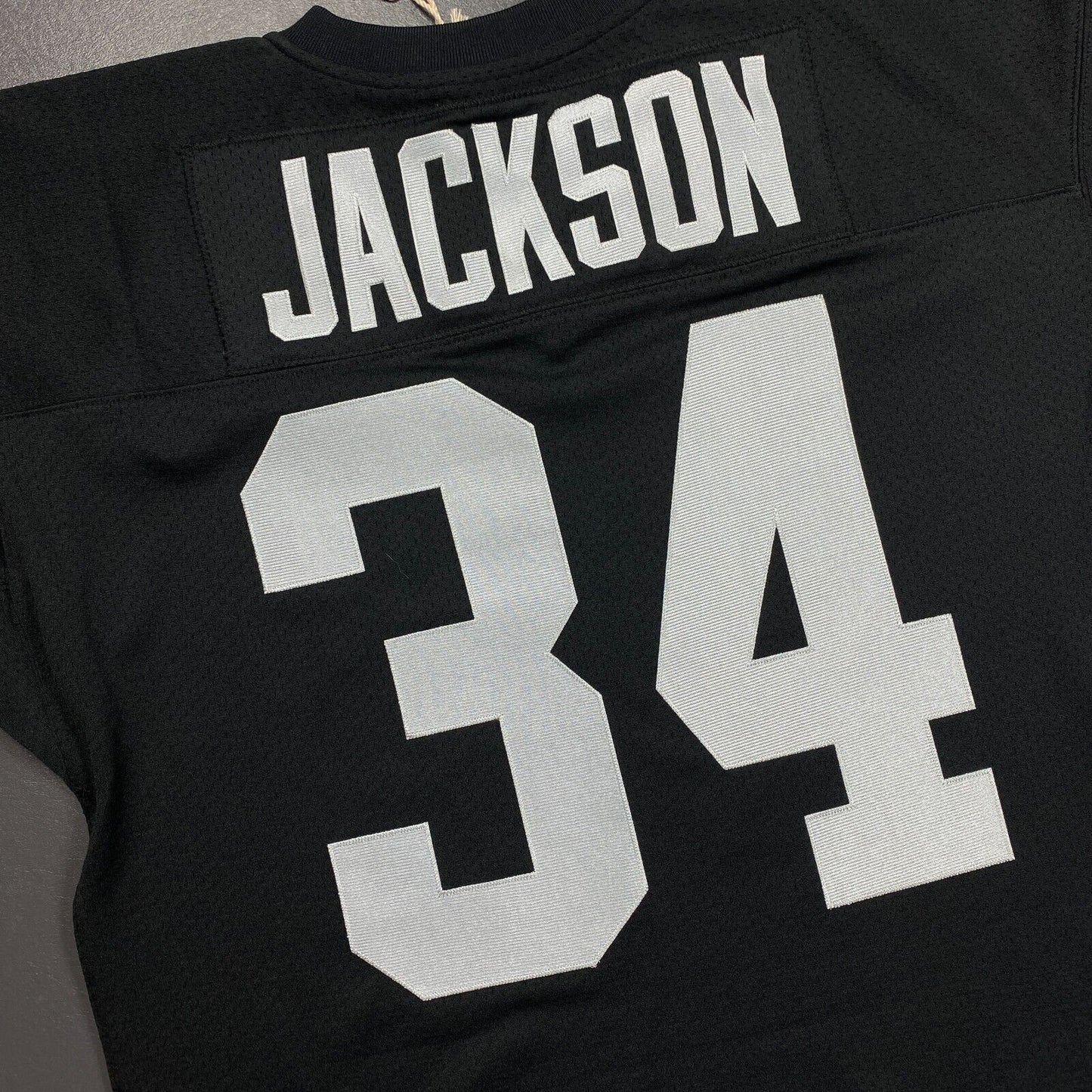 100% Authentic Bo Jackson 1990 Raiders Mitchell & Ness Jersey Size 44 L Mens