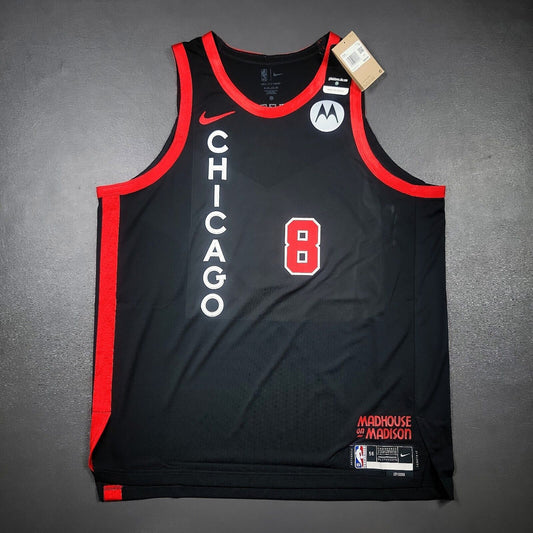 100% Authentic Zach LaVine Nike Bulls City Edition Jersey Size 56 2XL Motorola