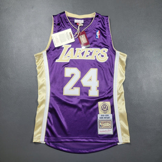 100% Authentic Kobe Bryant Mitchell Ness 1996-2016 HOF Lakers Jersey Size 36 S