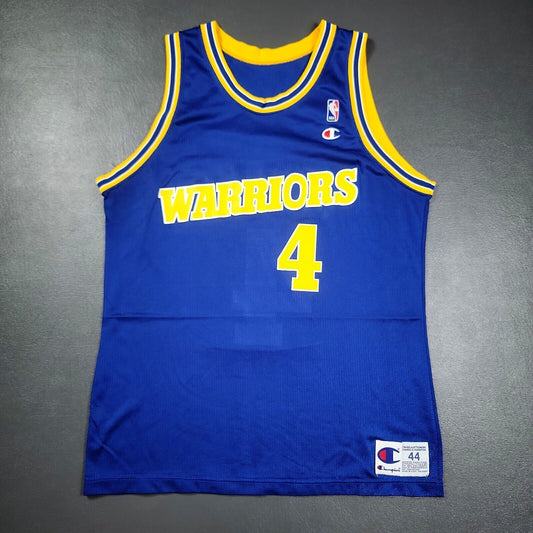100% Authentic Chris Webber Vintage Champion Warriors Jersey Size 44 M L Mens