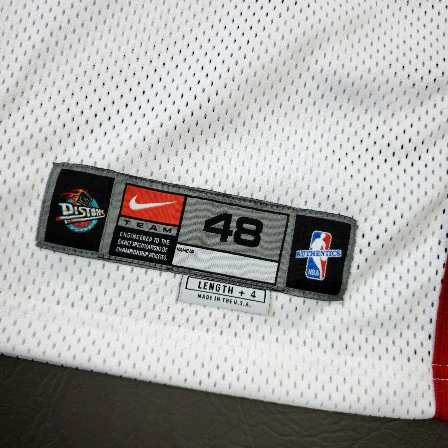 100% Authentic Grant Hill Nike 99 00 Detroit Pistons Pro Cut Game Jersey 48+4"
