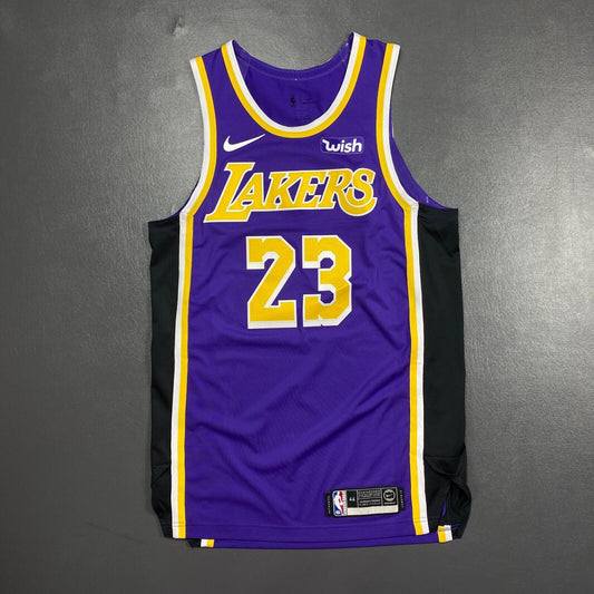 100% Authentic Lebron James Nike Los Angeles Lakers Statement Jersey Size 44 M
