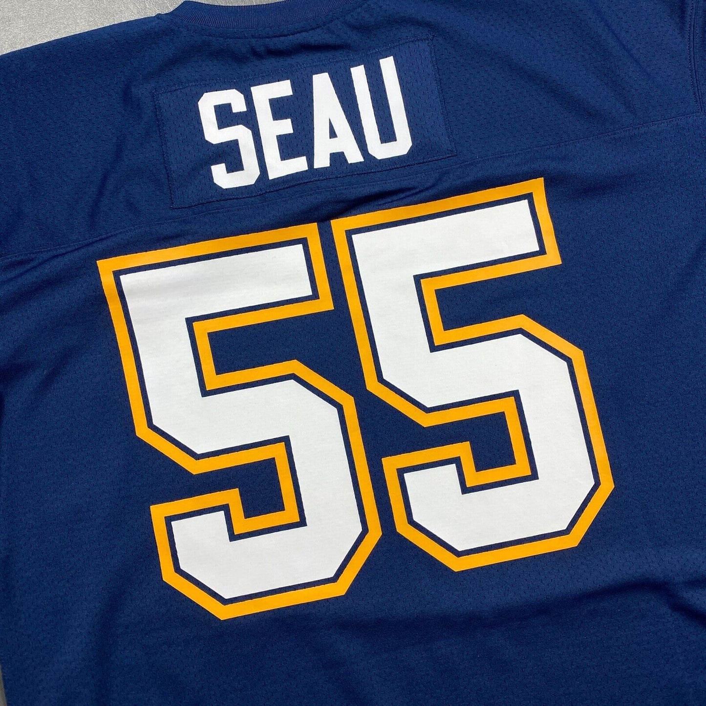 100% Authentic Junior Seau Mitchell Ness 1994 Chargers Jersey Size 52 2XL Mens