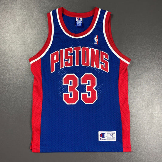 100% Authentic Grant Hill Vintage Champion Pistons Jersey Size 40 Mens