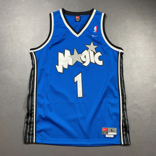 100% Authentic Tracy Mcgrady Vintage Nike Orlando Magic Jersey Size L Mens