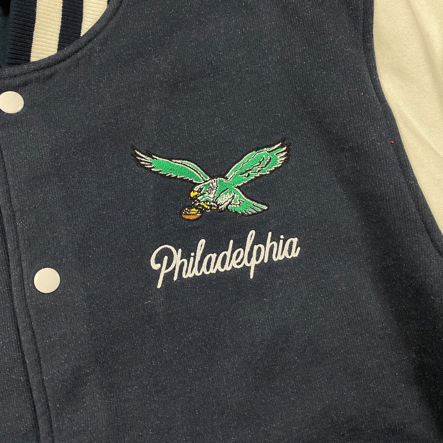 100% Authentic Philadelphia Eagles Mitchell & Ness Varsity Jersey Size L 44 Mens