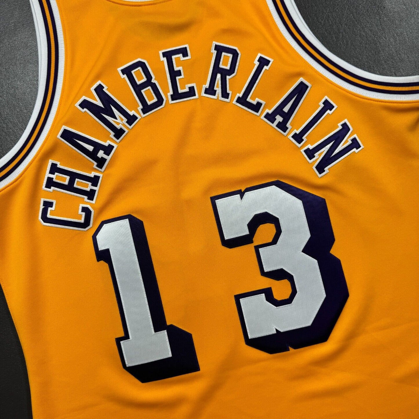 100% Authentic Wilt Chamberlain Mitchell Ness 71 72 Lakers Jersey Size 44 L Men
