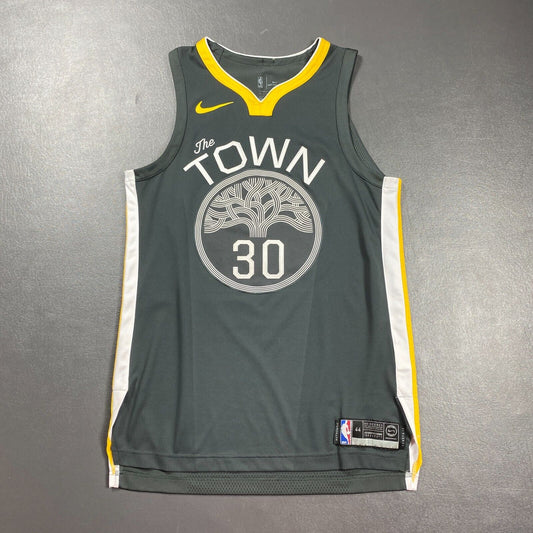 100% Authentic Stephen Curry Nike Warriors City The Town Jersey Size 44 M Mens