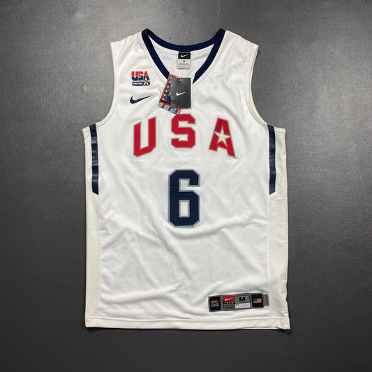 100% Authentic Lebron James Vintage Nike 2008 USA Olympic Jersey Size M 40 Mens