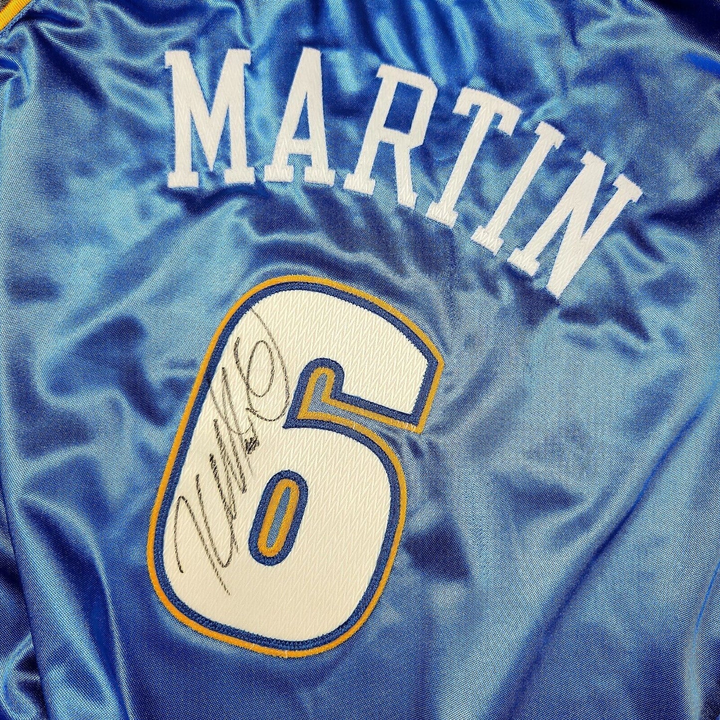 100% Authentic Kenyon Martin Signed 2004 2005 Nuggets Pro Cut Game Jersey