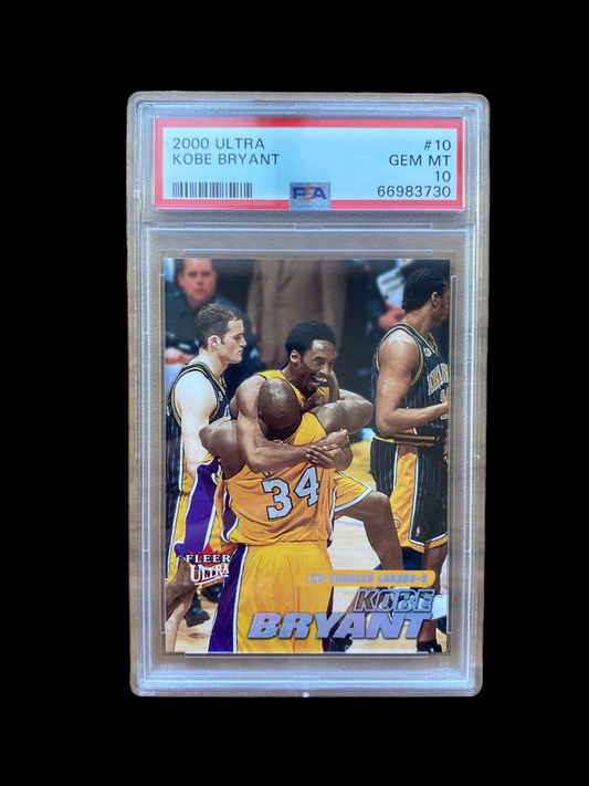 100% Authentic Kobe Bryant 2000 Fleer Ultra #10 PSA 10 Gem Lakers Card