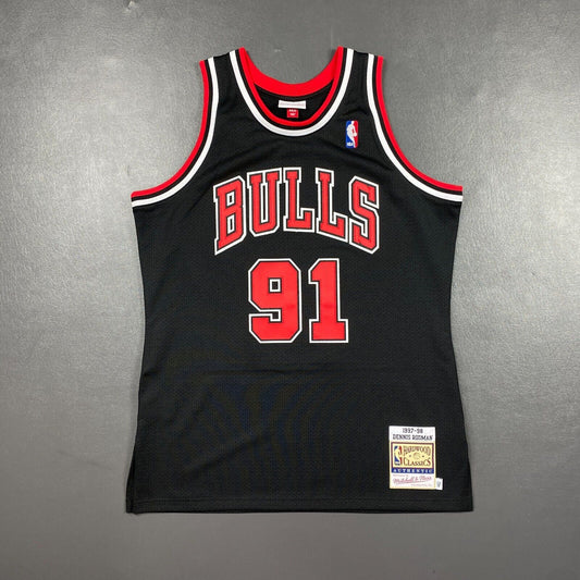 100% Authentic Dennis Rodman Mitchell & Ness 97 98 Bulls Jersey Size L 44 Mens