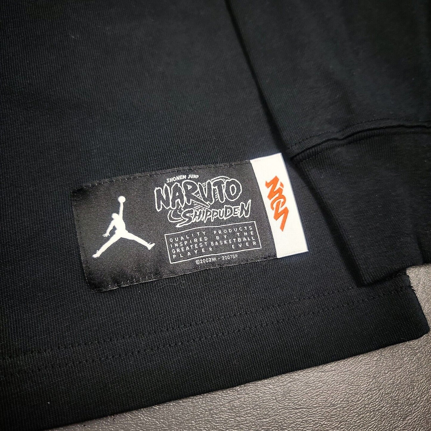 100% Authentic Jordan Brand Zion x Naruto LS Shirt Black Mens M