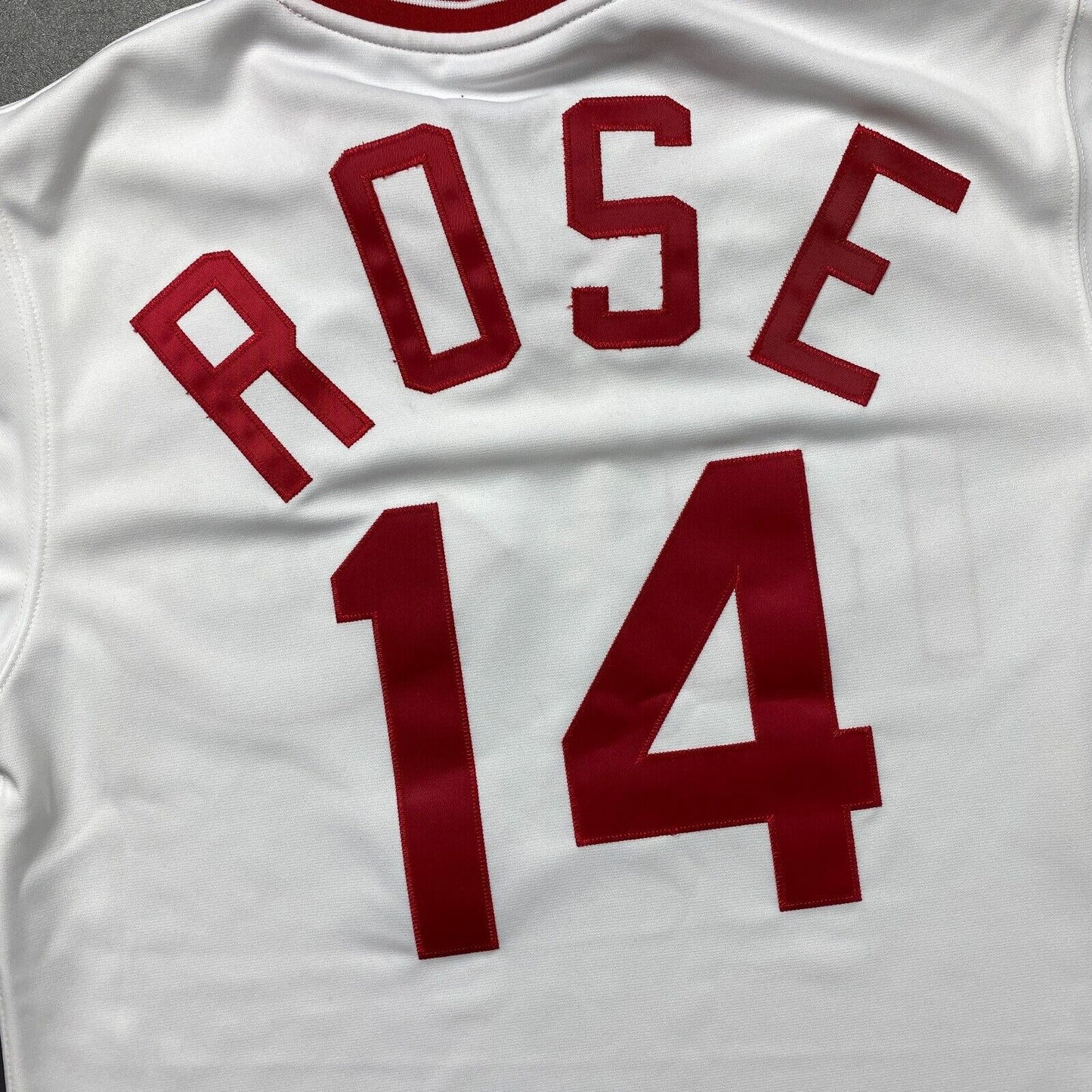 100% Authentic Pete Rose Mitchell Ness 1975 Cincinnati Reds Jersey Size 44 L Men