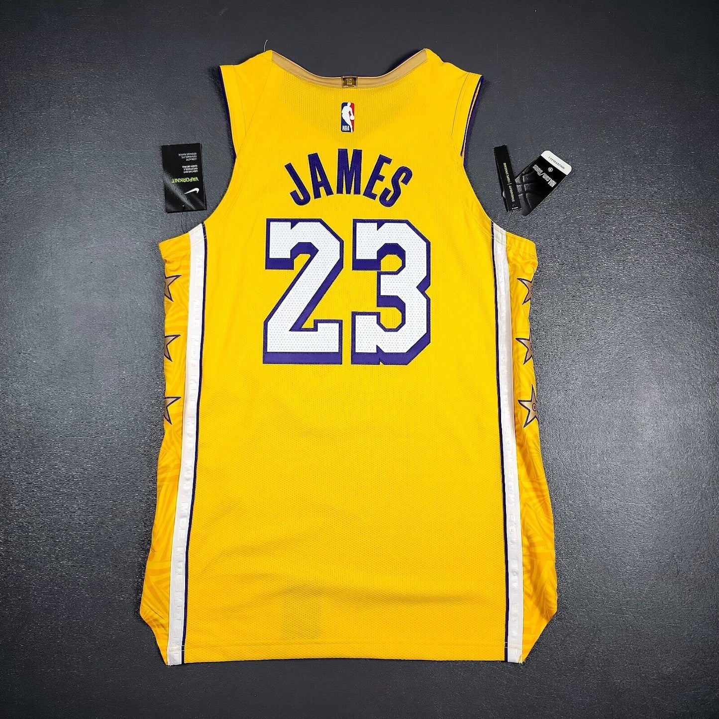 100% Authentic Lebron James Nike Lore Series City Lakers Jersey Size 44 M Mens