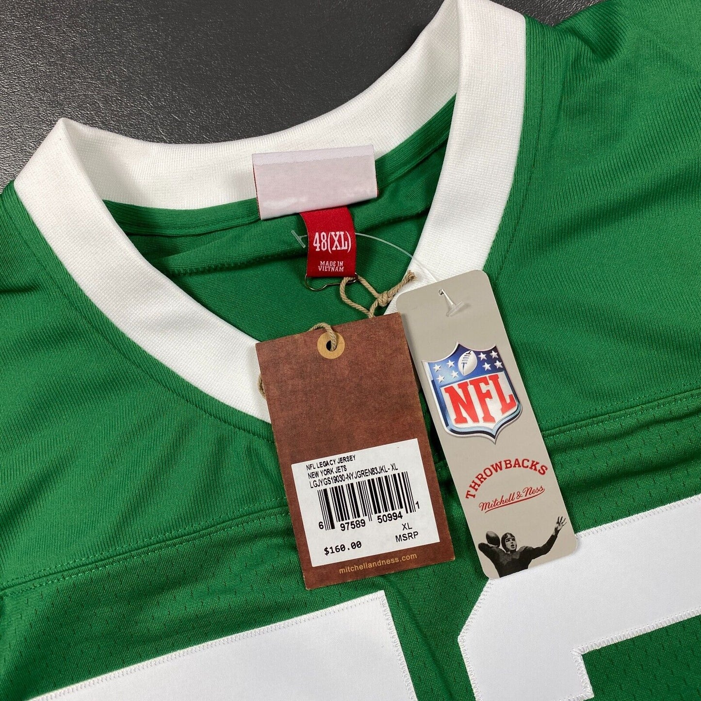 100% Authentic Joe Klecko Mitchell & Ness 1983 NY Jets Legacy Jersey Size 48 XL