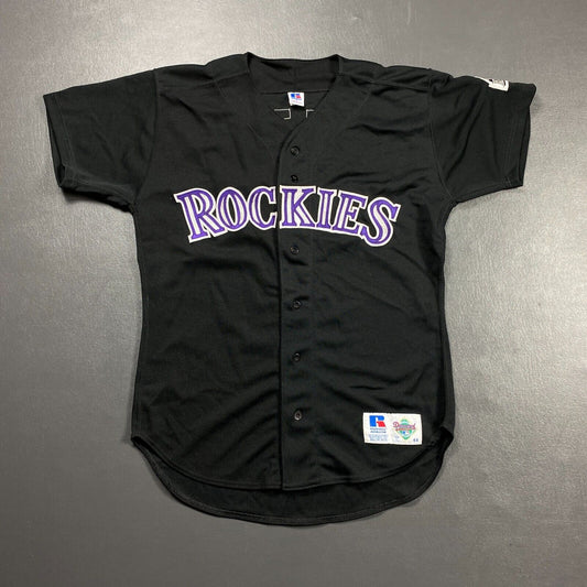 100% Authentic Todd Helton Vintage Russell Athletics Rockies Jersey Size 44 L