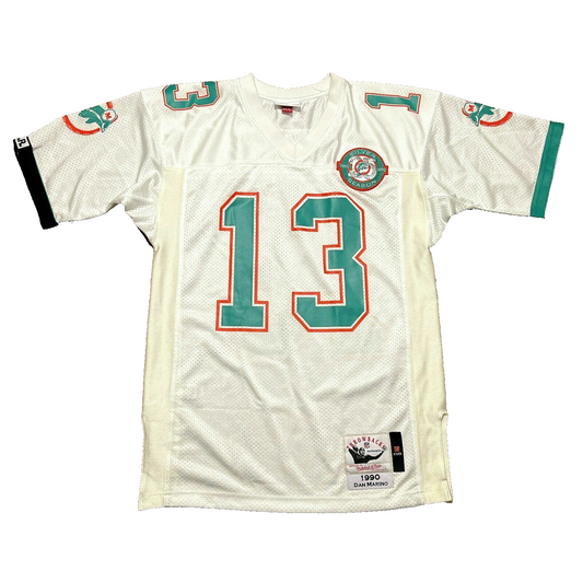 100% Authentic Dan Marino Mitchell Ness 1990 Miami Dolphins Jersey Size 40 M Men