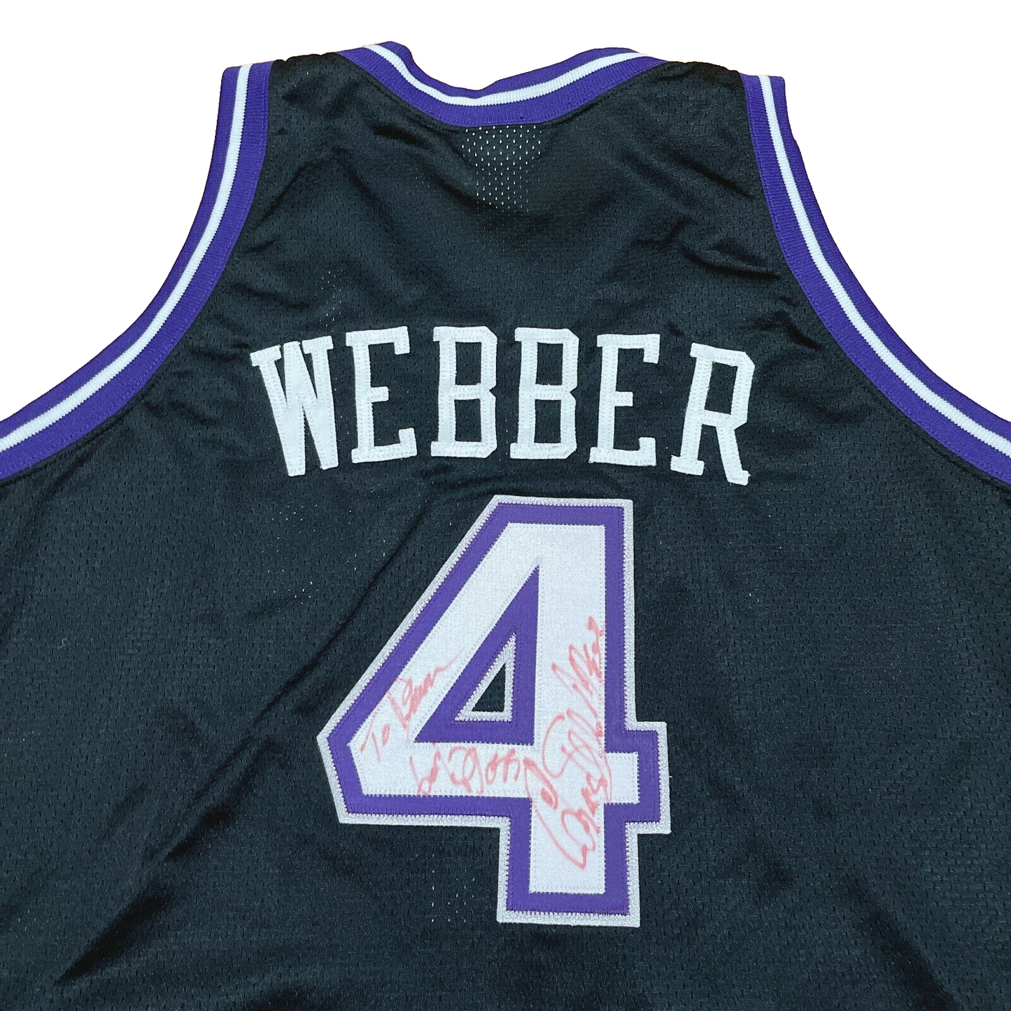 100 Authentic Chris Webber Puma Sacramento Kings Signed Jersey Size 48 XL Mens