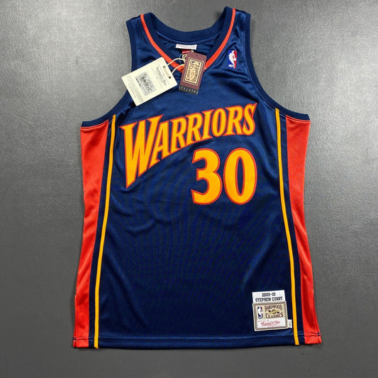 100% Authentic Stephen Curry Mitchell Ness 09 10 Warriors Jersey Size 44 L Mens