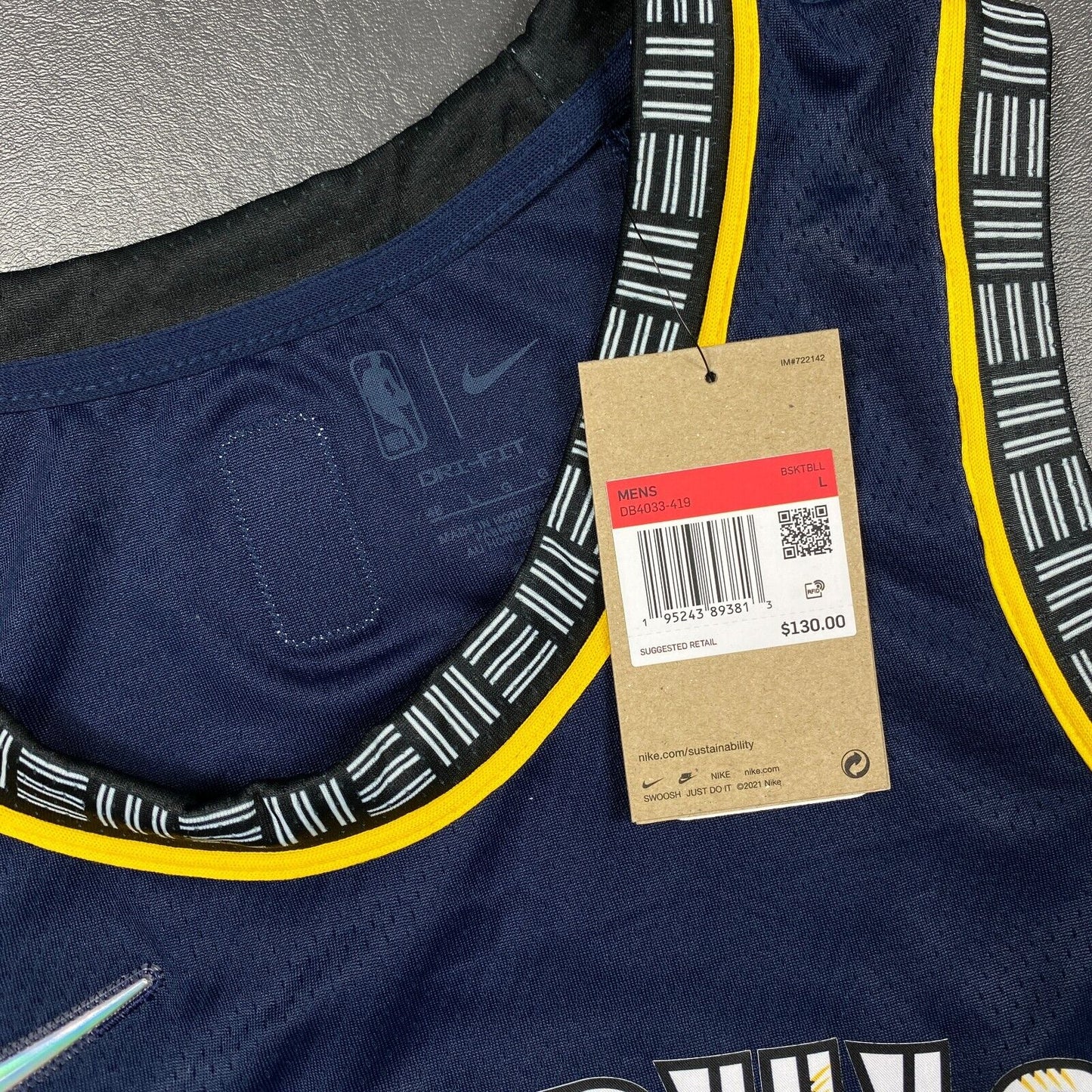100% Authentic Ja Morant Nike Grizzlies City Swingman Jersey Size 48 L Mens