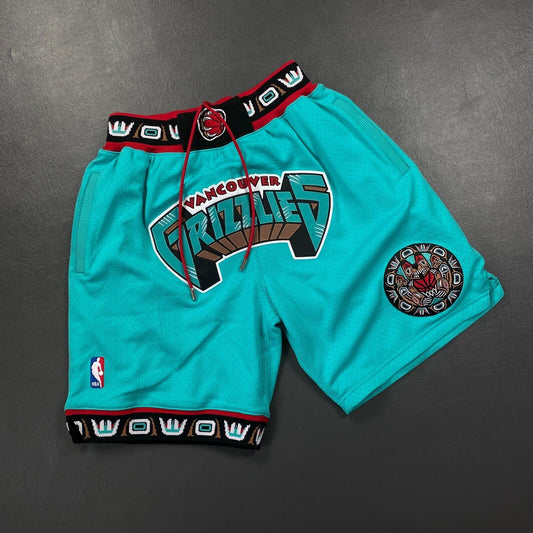100% Authentic Just Don Mitchell Ness 95 96 Vancouver Grizzlies 7 Inch Shorts L
