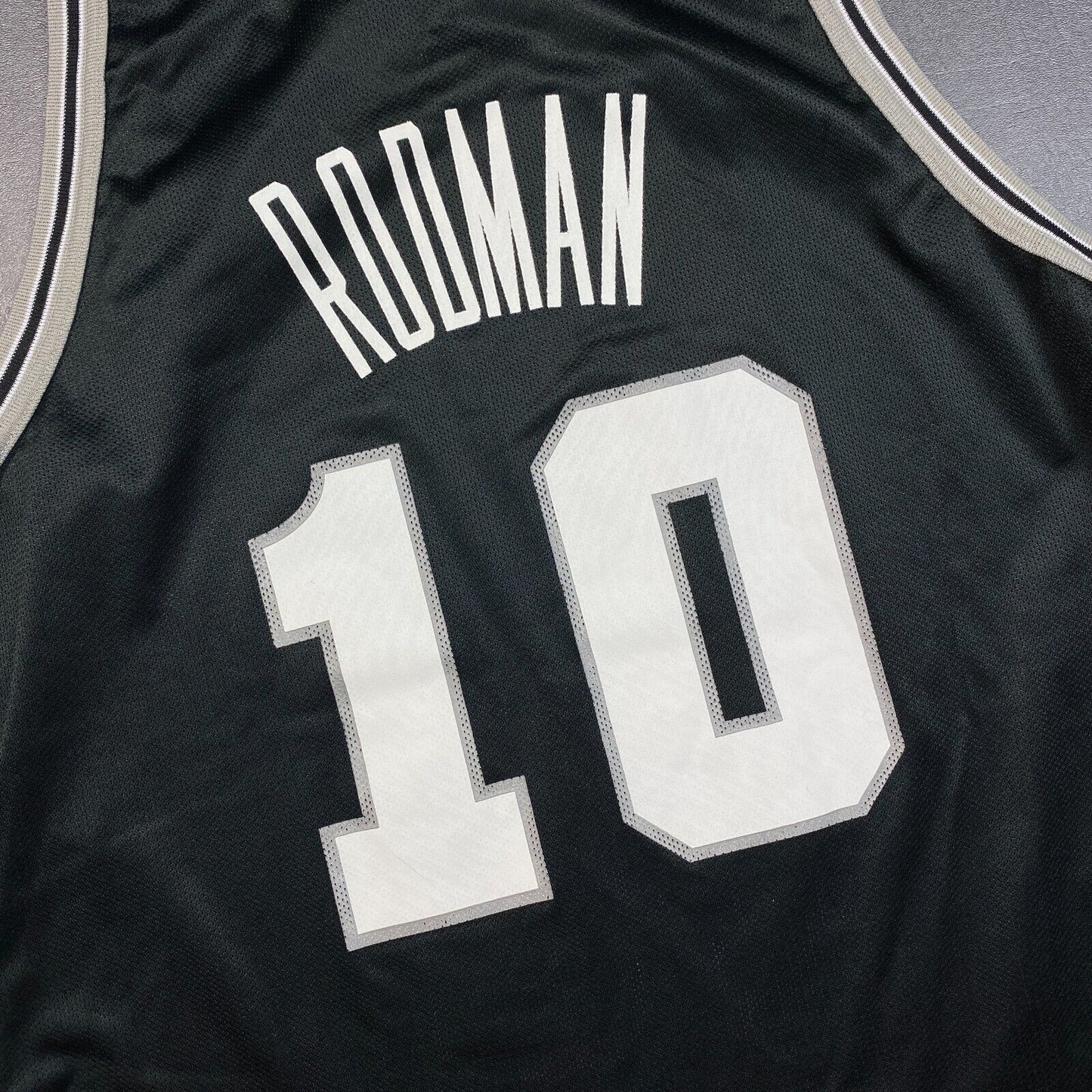 100% Authentic Dennis Rodman Vintage Champion Spurs Jersey Size 48 L XL Mens