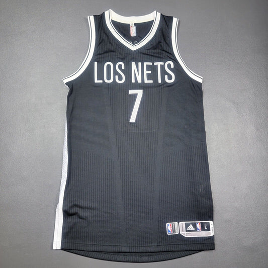100% Authentic Jeremy Lin Adidas Brooklyn Los Nets Pro Cut Game Jersey Size L+2"