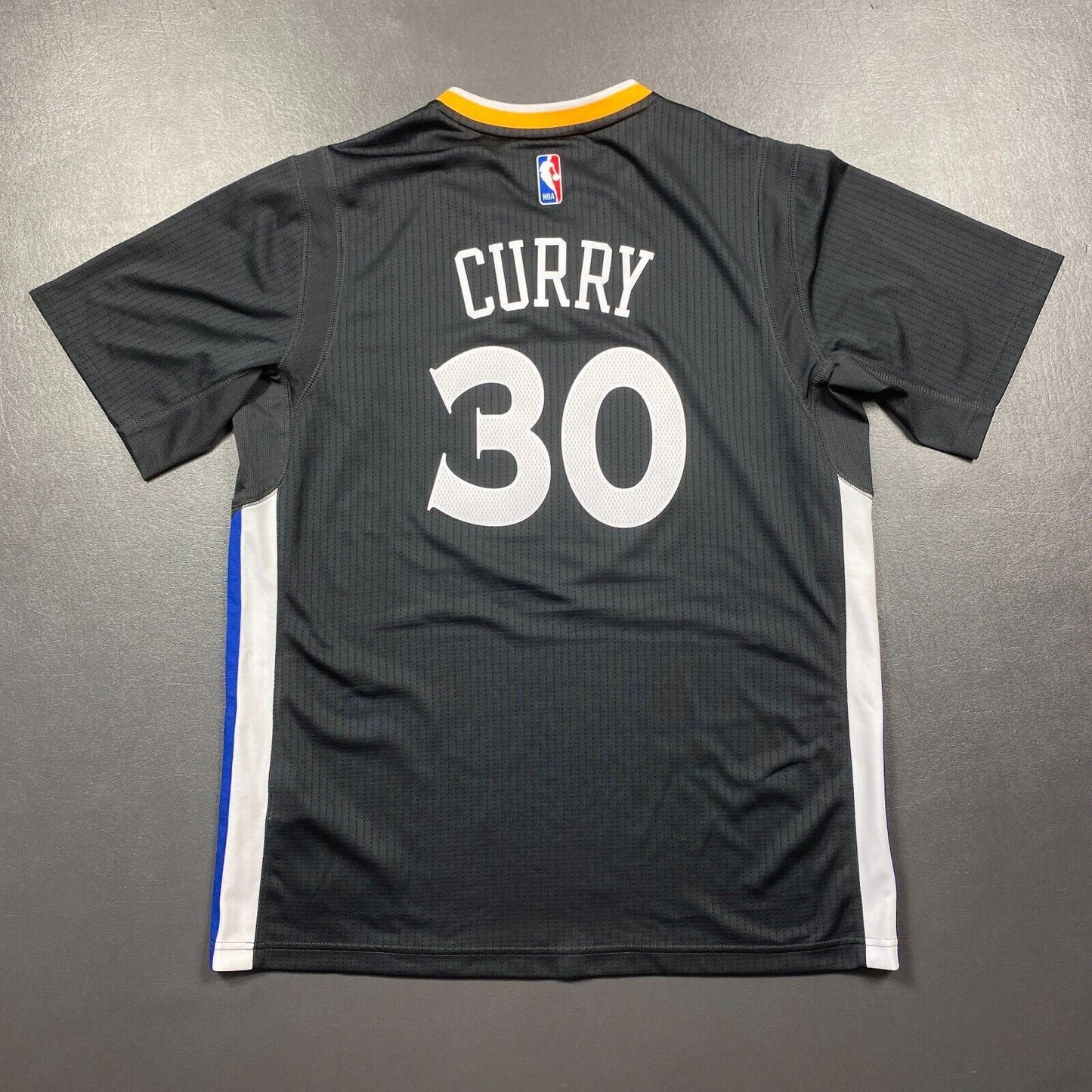 100% Authentic Stephen Curry Adidas Warriors Slate Sleeve Jersey Size L Mens