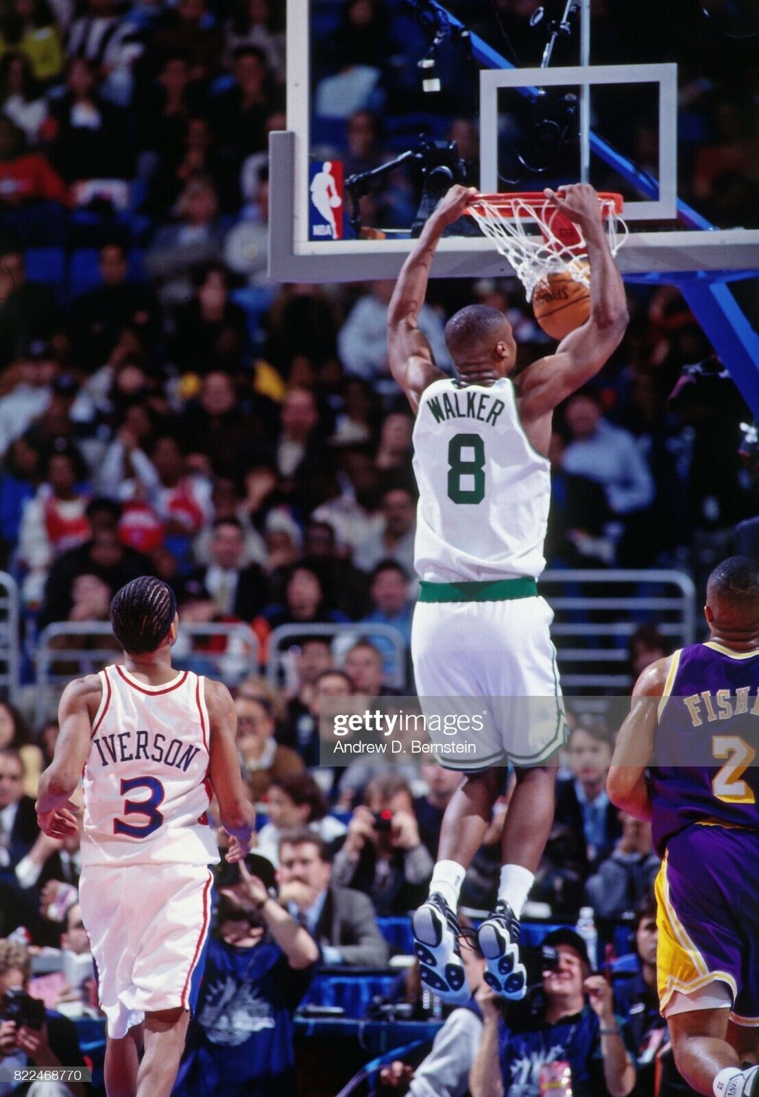 100% Authentic Antoine Walker Vintage Champion 96 97 Celtics Pro Cut Game Jersey
