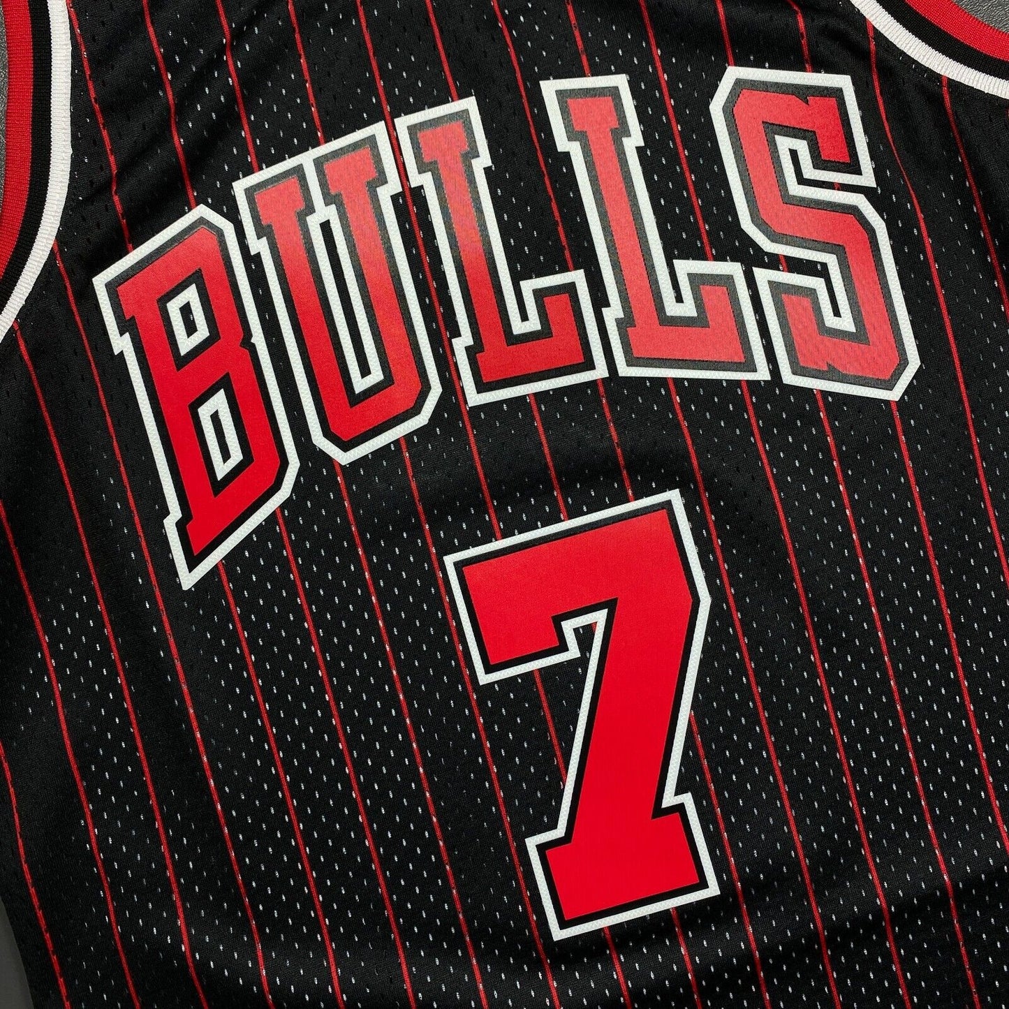 100% Authentic Toni Kukoc Mitchell & Ness Chicago Bulls Signed Jersey COA JSA