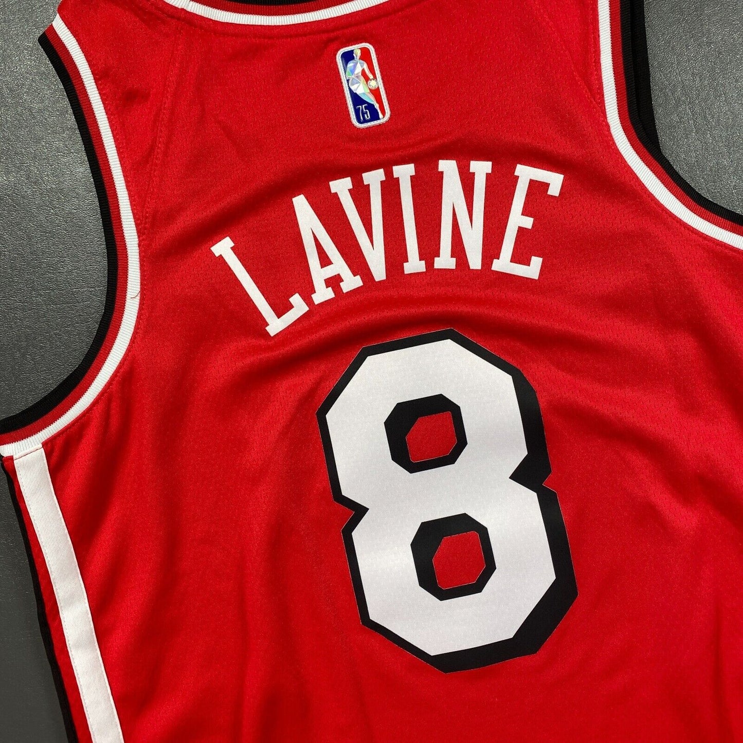 100% Authentic Zach Lavine Nike NBA 75th Bulls City Edition Jersey Size 44 M