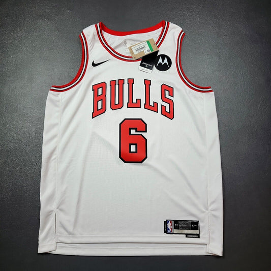 100% Authentic Alex Caruso Nike Bulls Association Swingman Jersey Size 52 XL