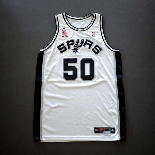 100% Authentic David Robinson Nike 01 02 911 Spurs Pro Cut Game Jersey 50+4"