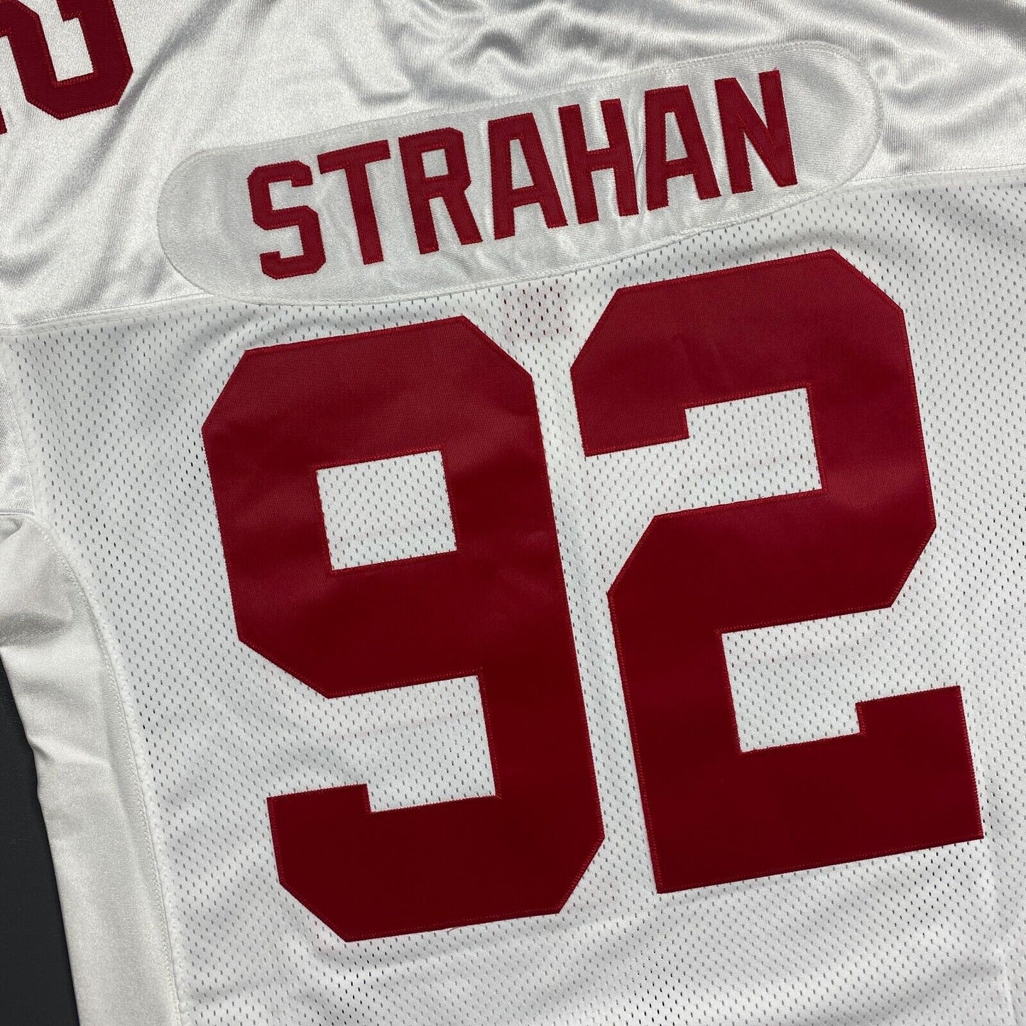 100% Authentic Michael Strahan Mitchell Ness 07 Super Bowl XLII Jersey Size 40 M