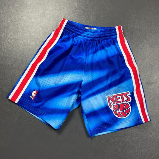 100% Authentic New Jersey Nets Mitchell & Ness Tie Dye Shorts XS 32 Mens