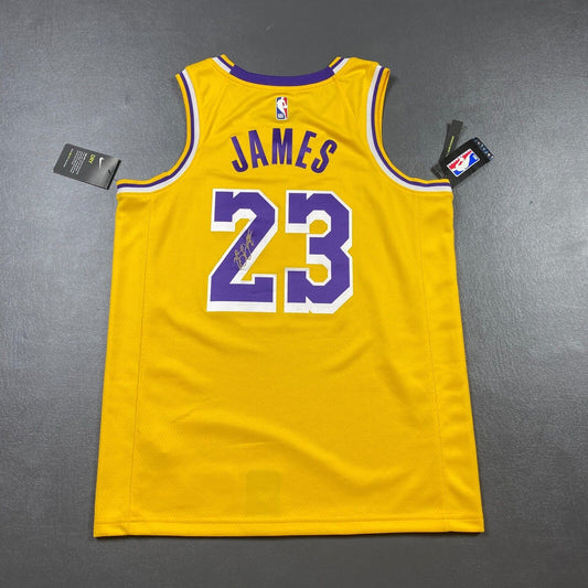 100% Authentic Lebron James Nike Lakers Icon Stitched Autograph Jersey Size 44 M
