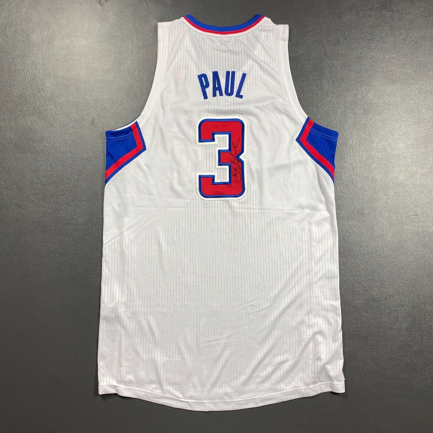 100% Authentic Chris Paul Adidas Signed Clippers Jersey Size 2XL Pro Cut Mesh #