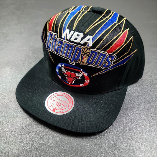 100% Authentic Chicago Bulls Mitchell Ness 1998 NBA Champions Snapback Hat Cap