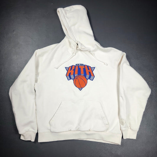 100% Authentic KITH x New York Knicks Pullover Hoodie Size L Mens