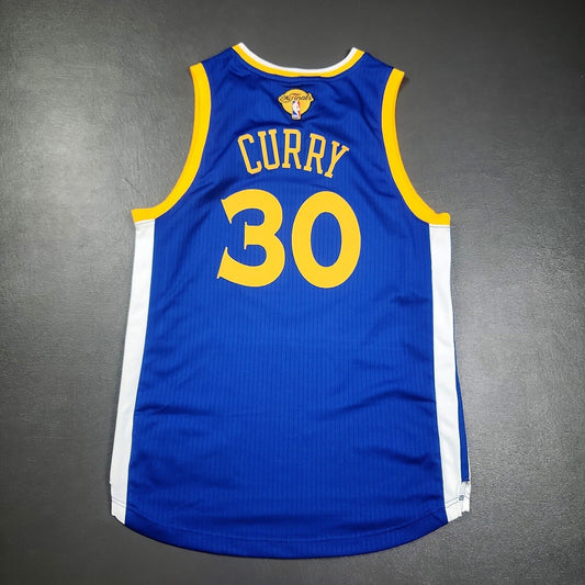 100% Authentic Stephen Curry Adidas 2015 NBA Finals Warriors Jersey Size M Mens