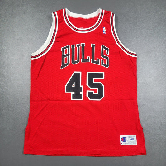 100% Authentic Michael Jordan Vintage Champion 9495 Bulls Jersey 48 XL pro cut