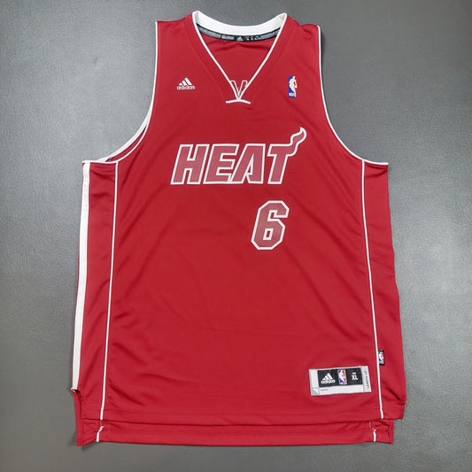 100% Authentic Lebron James Adidas Miami Heat Christmas Day Jersey Size XL Mens