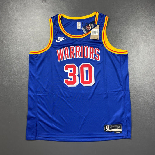 100% Authentic Stephen Curry Warriors Classic Swingman Jersey Size 56 2XL Mens