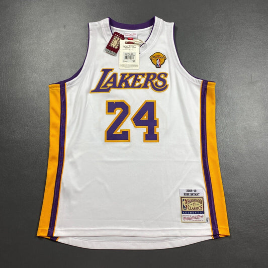 100% Authentic Kobe Bryant Mitchell Ness 09 10 Finals Lakers Jersey Size 48 XL