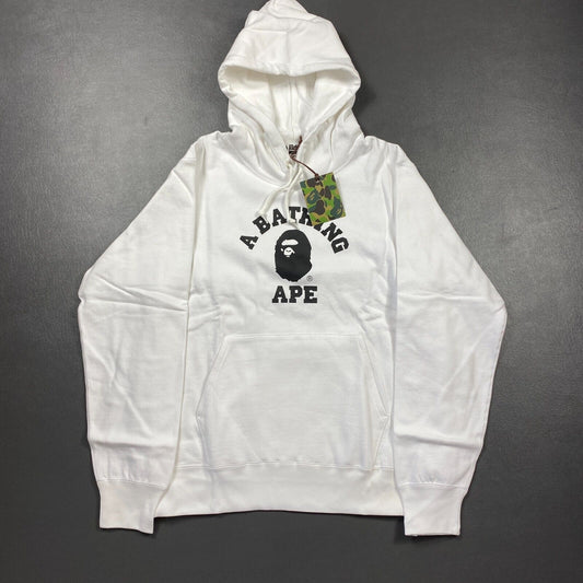 100% Authentic Bape A Bathing Ape College Pullover Over Hoodie Size S Small