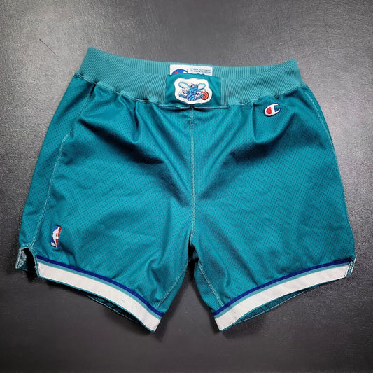 100% Authentic Charlotte Hornets Vintage Champion Shorts Size 38 Mens