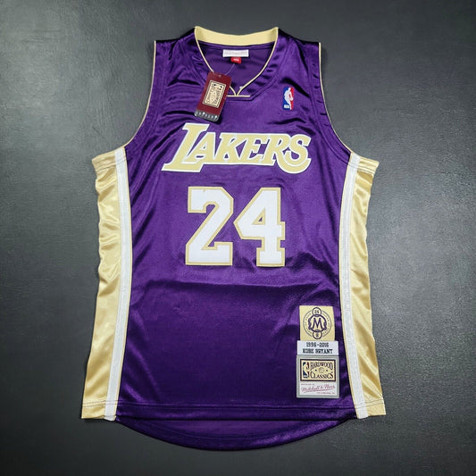 100% Authentic Kobe Bryant Mitchell Ness 1996-2016 HOF Lakers Jersey Size 40 M
